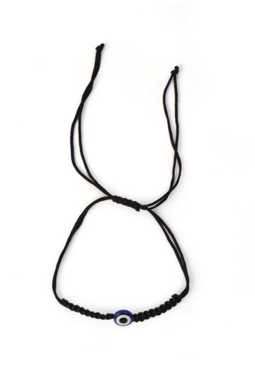 Adjustable Nazar Suraksha Anklet with Black Thread & Evil Eye Protector